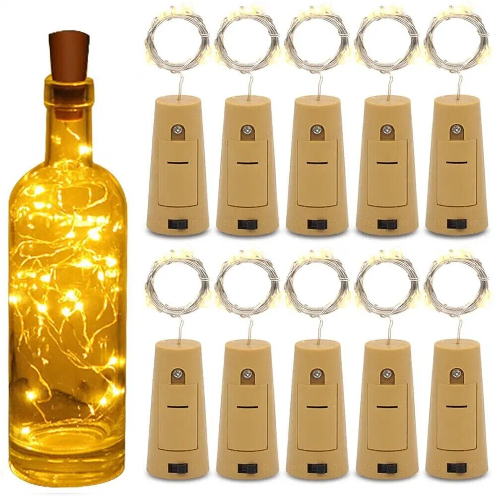 Weinflasche 2M Lichterketten Weihnacht Dekoration LED Lampe Flasche Lichterkette
