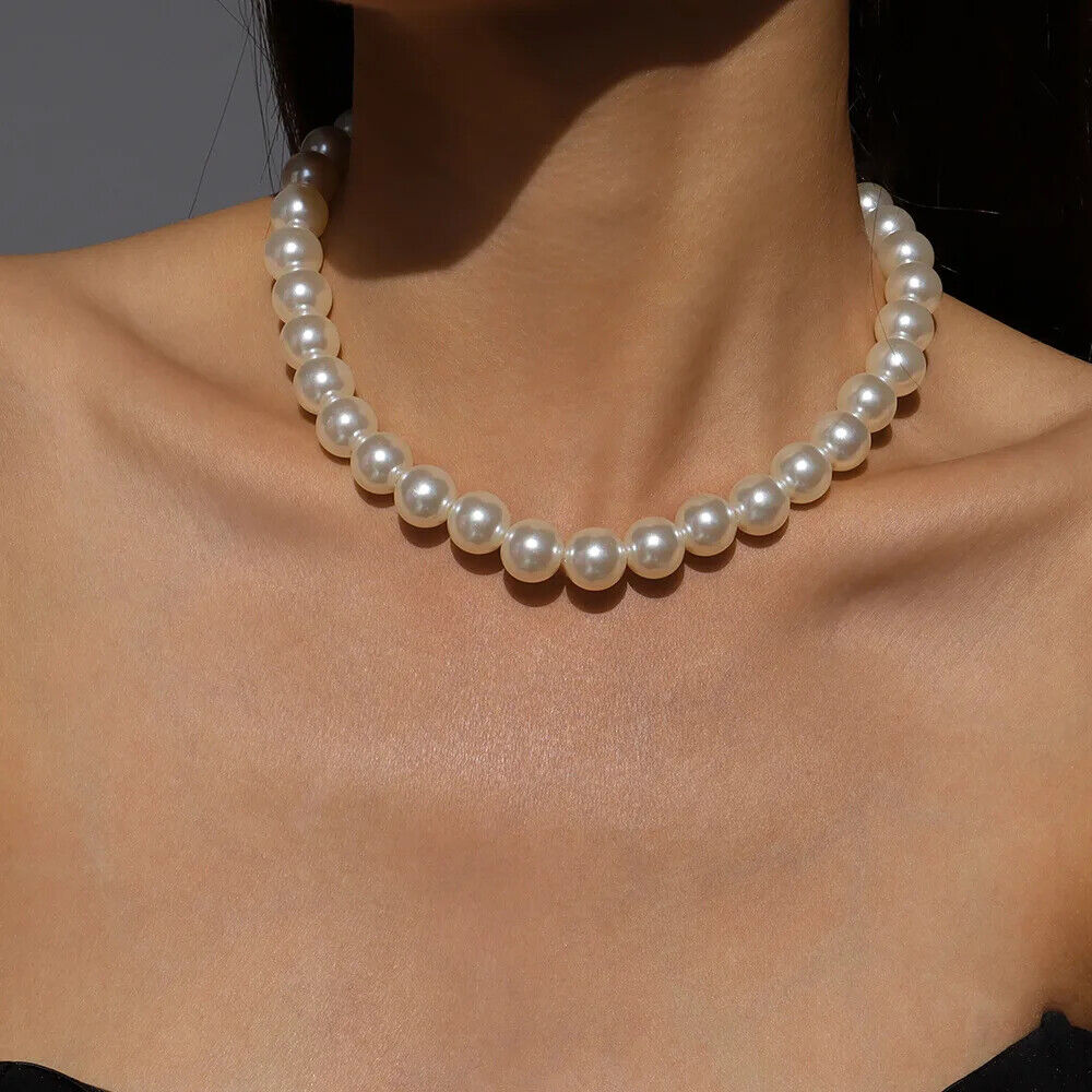 HABO Damen Perlenketten Imitation Mit / Ohne Anhänger Gold Geschenk Weiß Schmuck