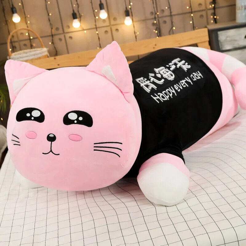 110 cm große Plüschkatze – Weiches Cartoon-Tierkissen als perfektes Geschenk