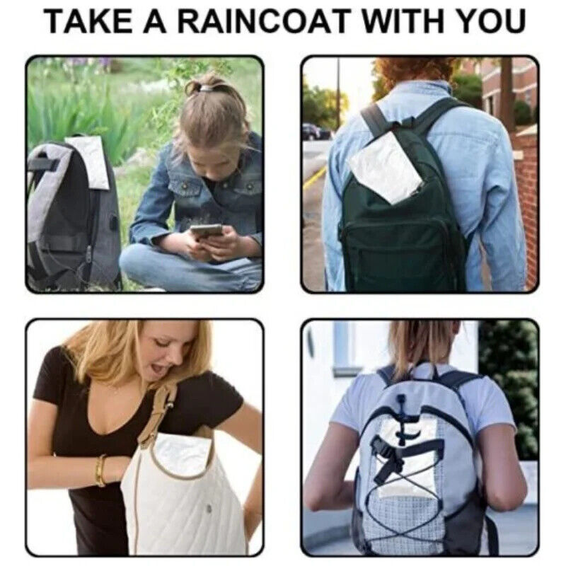 HABO Einweg Regenponcho 12 Stück Wasserdichter Regenmantel Outdoor
