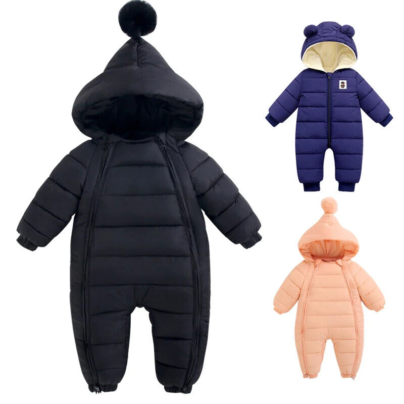 Baby Overall Winter Kleinkind Ganzkörperanzug Dick und Warm Mit Kapuze Für Babys