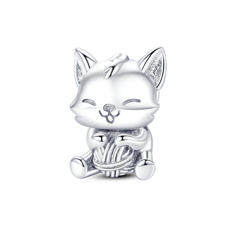 HABO TiereSerie Charms Silber – Hund, Katze Perlen für Pandora Armband Anhänger
