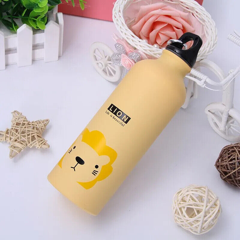 Wasserflasche aus Aluminium mit niedlichem Tier Design für Kinder 500Ml Schule