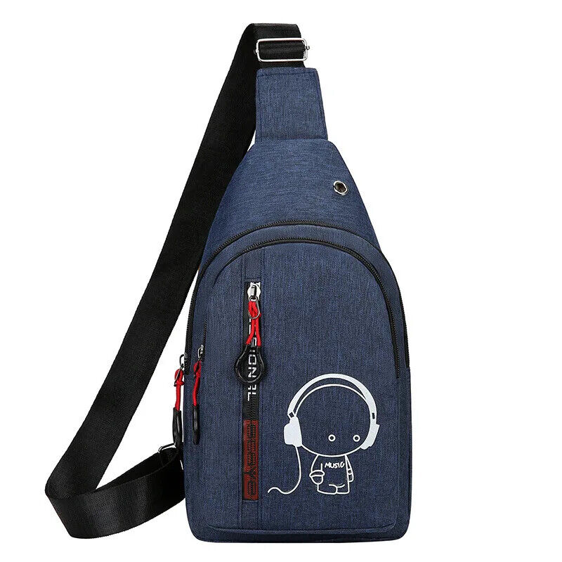 HABI Unisex Umhängetasche mit Glow-in-the-Dark-Effekt –Outdoor-Sport Brusttasche