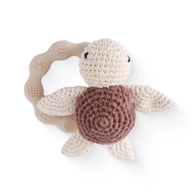 HABO Baby Häkel Tier Rassel Mit Ring Bär Teddy Hase Hund Spielzeug Kleinkind