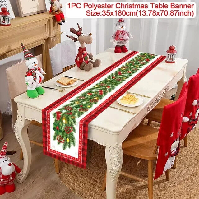 Tischdecke Weihnachten Tisch Läufer Dekoration Christmas Tischbezug Tischdeko