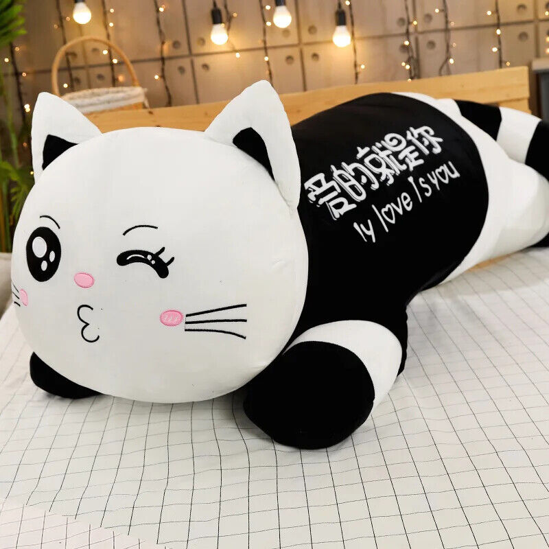 110 cm große Plüschkatze – Weiches Cartoon-Tierkissen als perfektes Geschenk
