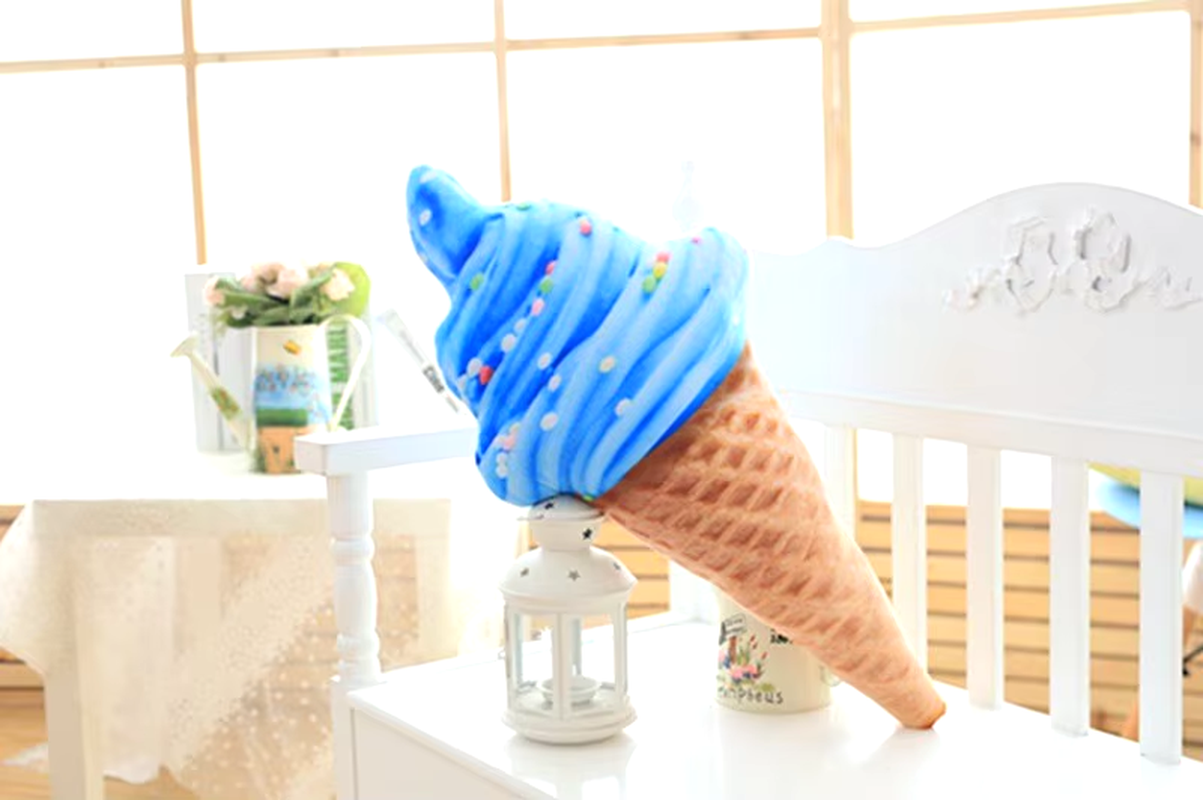 HABO Eis Waffel Plüsch Kissen Kuscheltier Bunt Riesig Bunt Streusel Geschenk