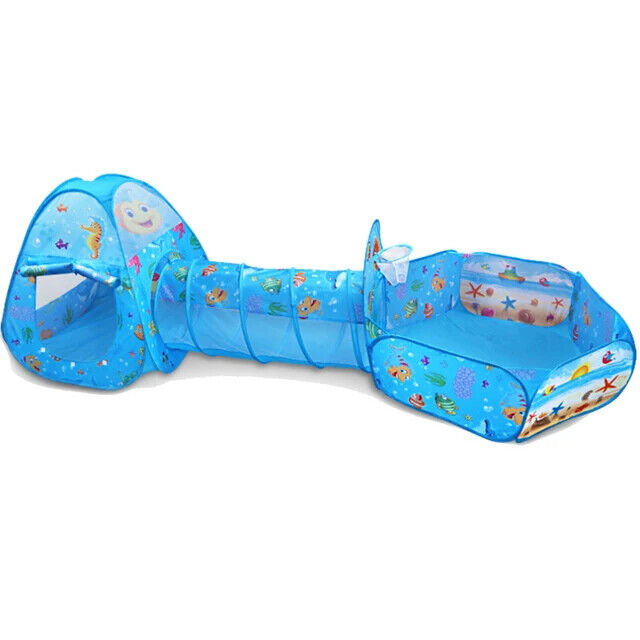 HABO Baby Ball Becken Spiele Zelt Laufstall Kinder Spieltunnel Bällebad Rosa Bla