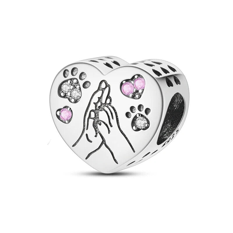 HABO TiereSerie Charms Silber – Hund, Katze Perlen für Pandora Armband Anhänger