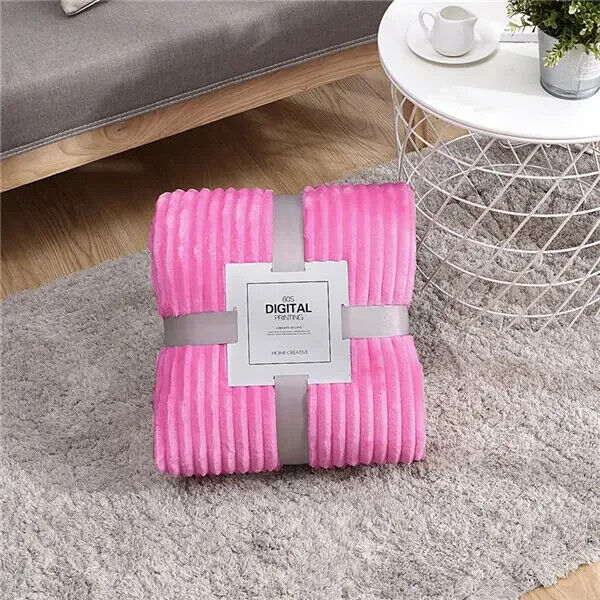 HABO Decke Warm Bettdecke Flauschig Kuscheldecke Flanell Rosa Blau Weich Winter
