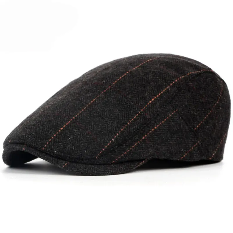 Schiebermütze Retro Peaky Blinders Britisch Baskenmütze Schwarz Grau Braun
