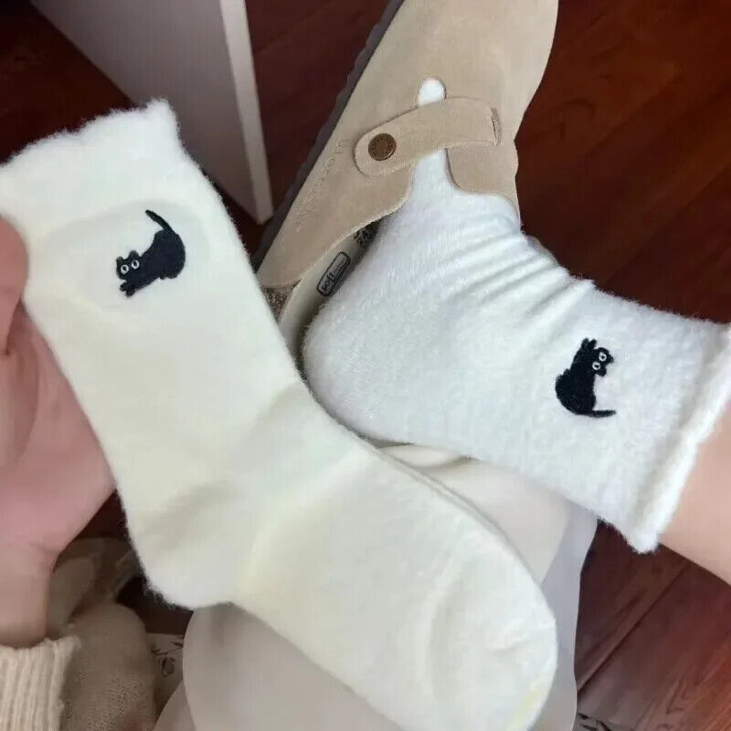 3 Paar Premium Katzen Socken Weiche Plüsch Socken sehr warm Winter flauschig