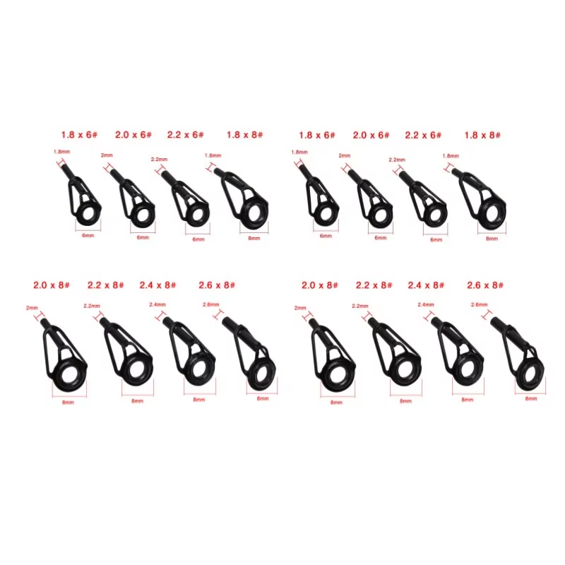 HABO Top Spitze Guide für Spinning- und Casting-Angelruten Edelstahl-Rahmen