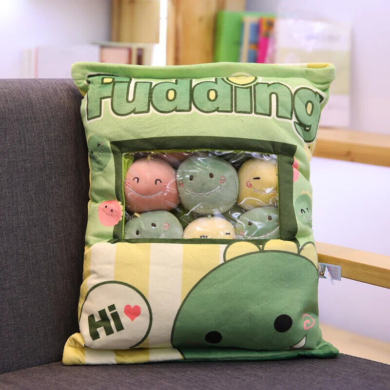 Plüsch-Snacktasche – Süße Mini-Puppen & Kissen im Frucht- und Tierdesign