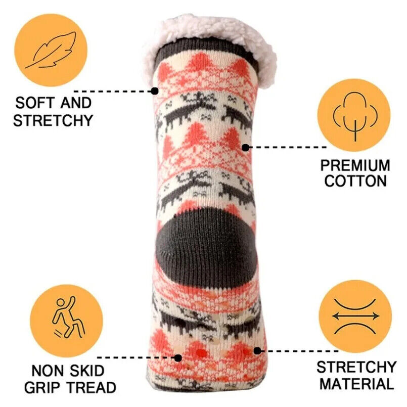 HABO Warme Wintersocken Weihnachtsdesign Weihnachten Plüsch Socken Geschenk