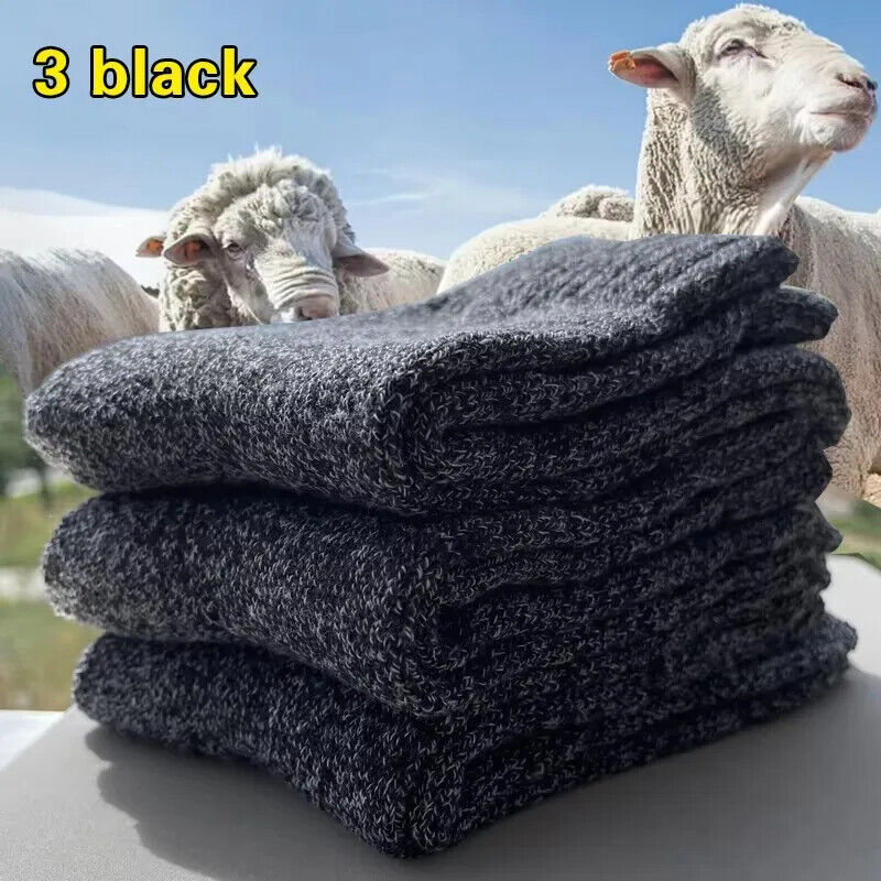 HABO Dicke Woll Socken für Männer – Herbst- und Winterstrümpfe, Crew-Socken