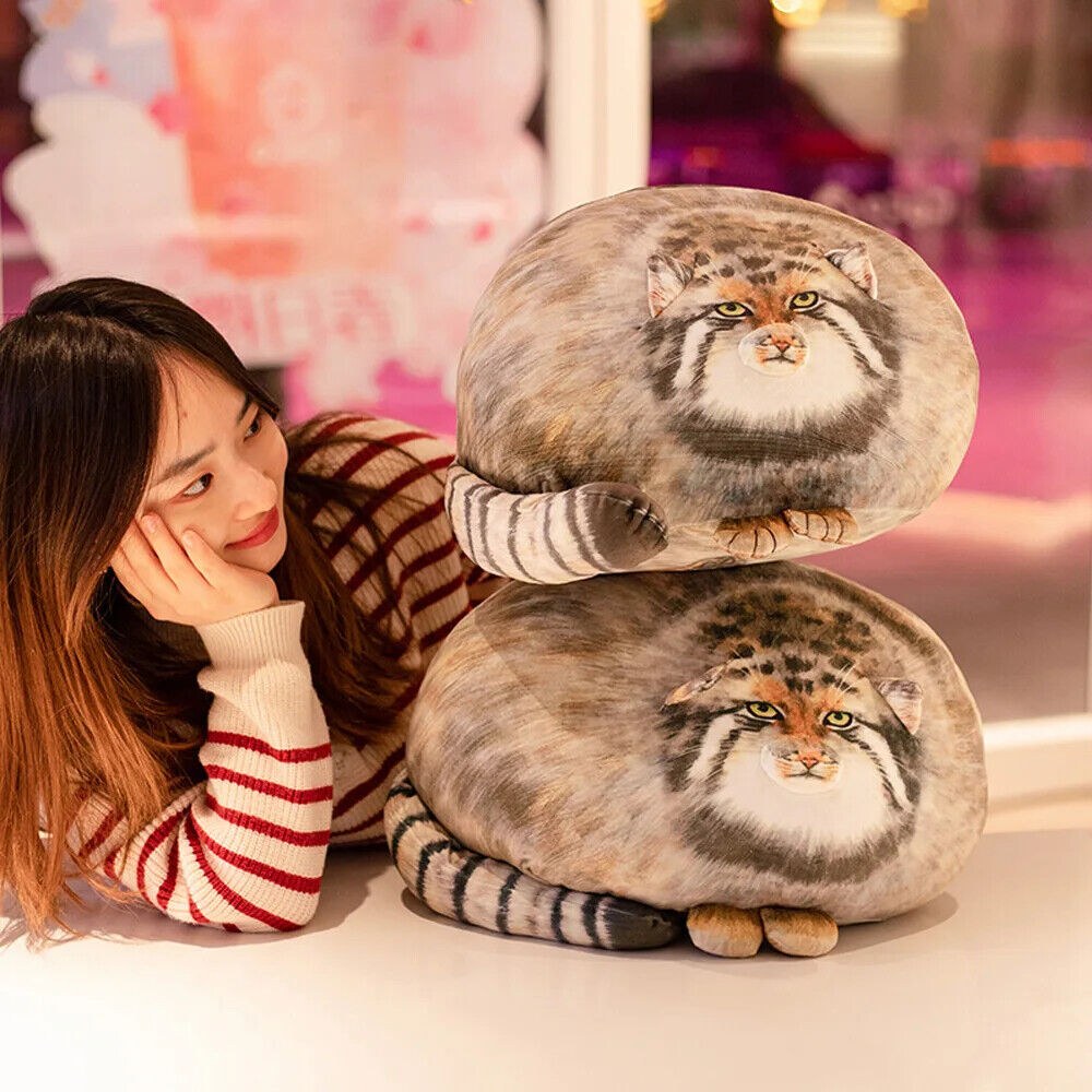 Bedrucktes Katzenkissen Dicke Katze Stofftier Kissen bedruckt weich kuschelig