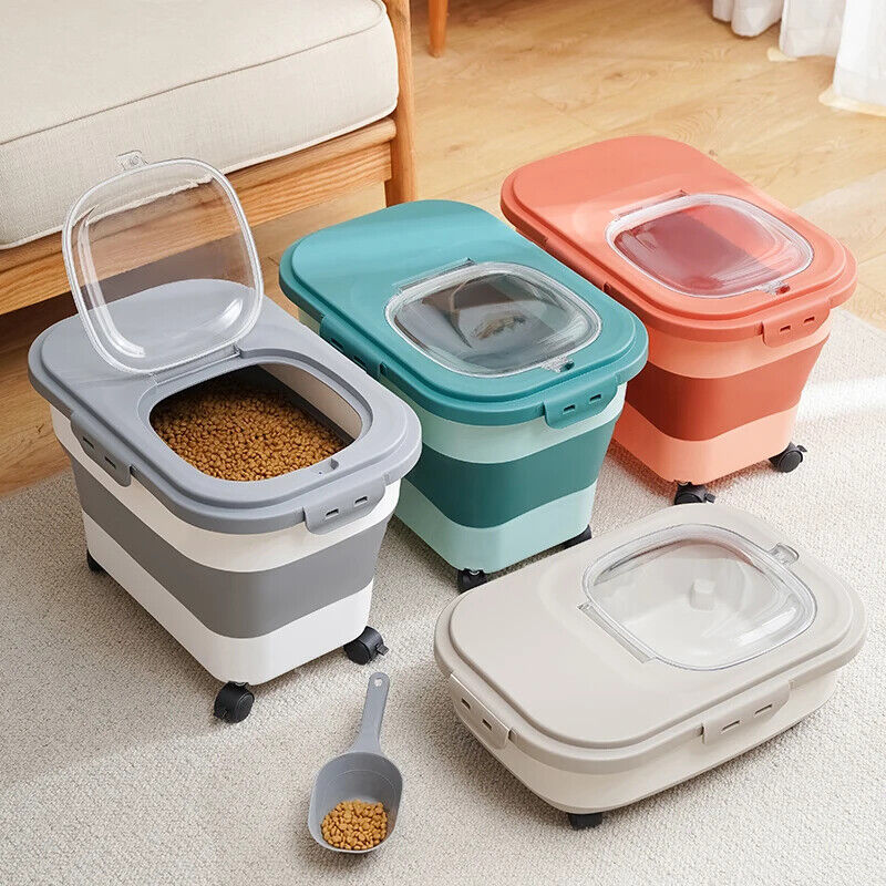 HABO Zusammenklappbarer Katzen- und Hundefutter Vorratsbehälter Aufbewahrungsbox