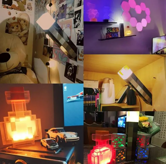 Fackel Wandlampe Mining&Craft Nachttischlampe 4 Farben Schlafzimmer