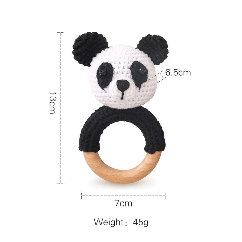 HABO Baby Häkel Tier Rassel Mit Ring Bär Teddy Hase Hund Spielzeug Kleinkind