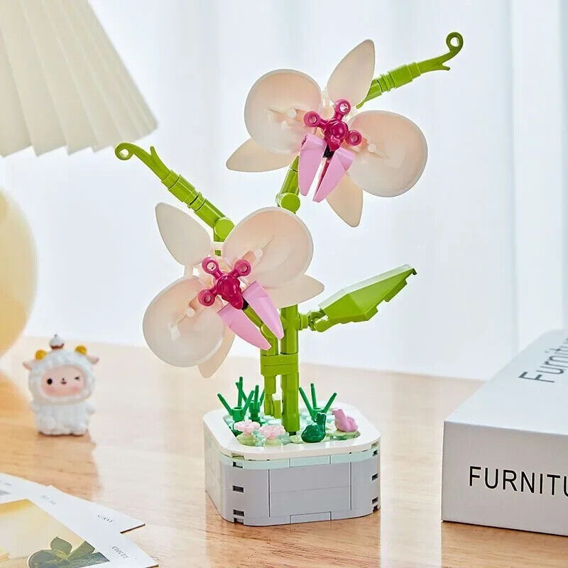 HABO Blumenstrauß Bausteine Set DIY Blumen Geschenk Valentinstag Frauen Mädchen