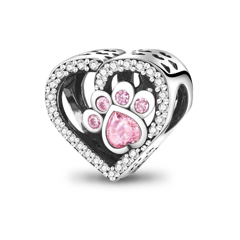 HABO TiereSerie Charms Silber – Hund, Katze Perlen für Pandora Armband Anhänger