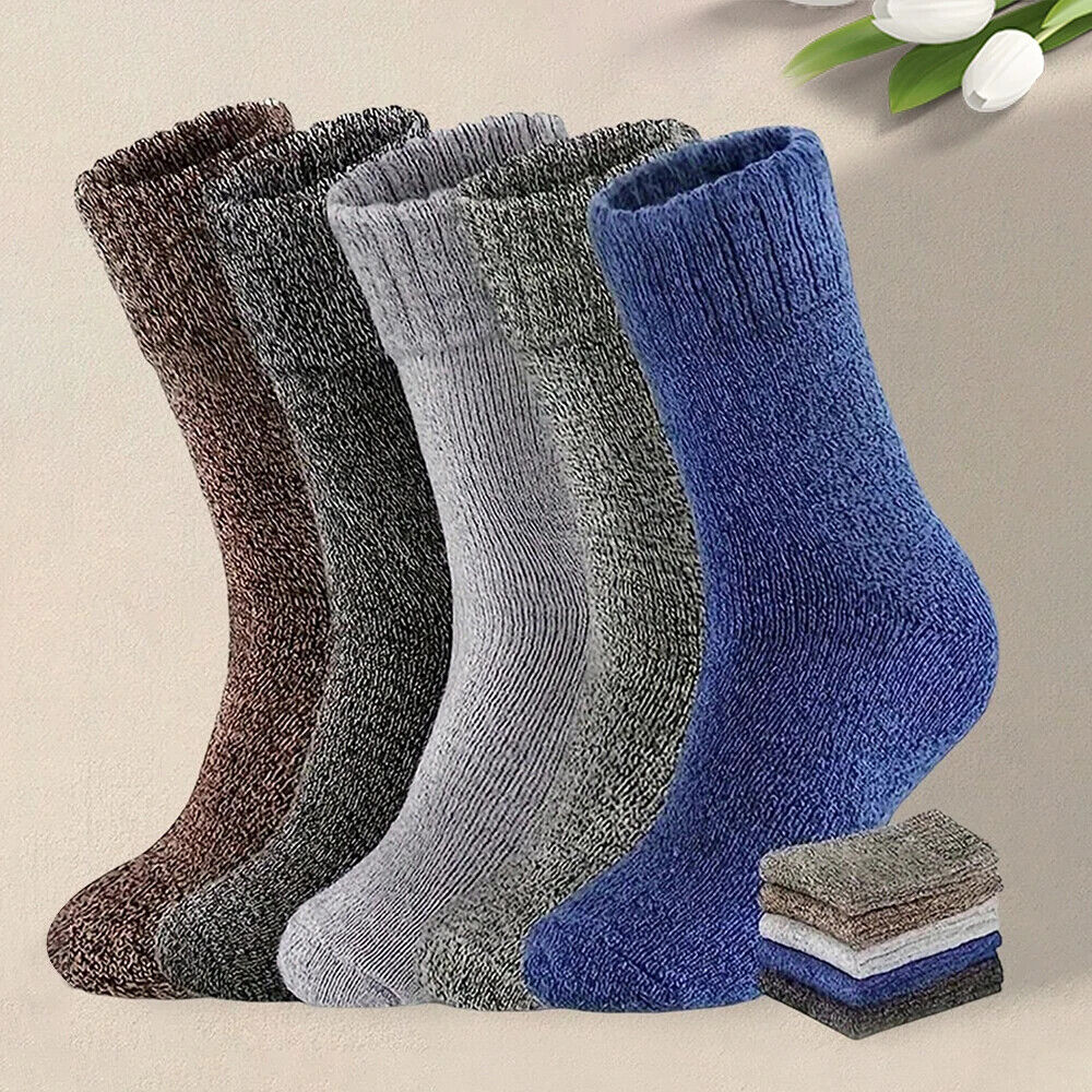 HABO Dicke Woll Socken für Männer – Herbst- und Winterstrümpfe, Crew-Socken