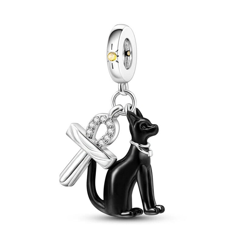 HABO TiereSerie Charms Silber – Hund, Katze Perlen für Pandora Armband Anhänger