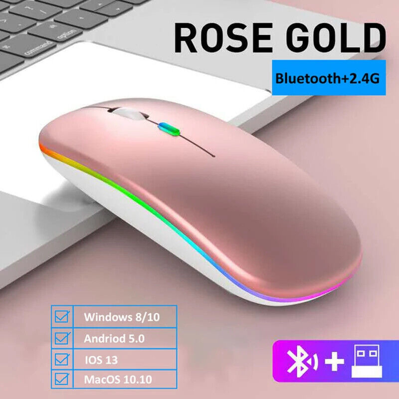 Wireless Office Gaming Maus hochwertig RGB Drahtlose Maus Aufladbar Bluetooth