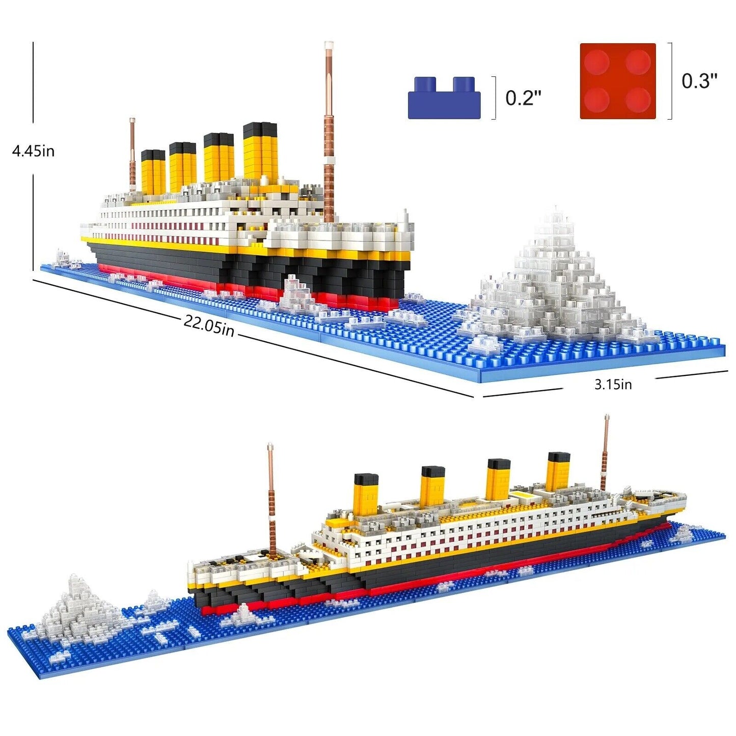 HABO Titanic Schiff 1860 Teile Bausteine Spielzeug Kinder Bricks