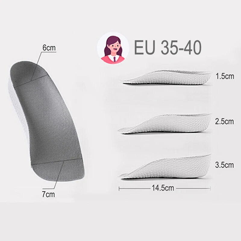 HABO Erhöhung Stützhöhe, Einlegesohlen, orthopädisch atmungsaktiv Memory Foam,