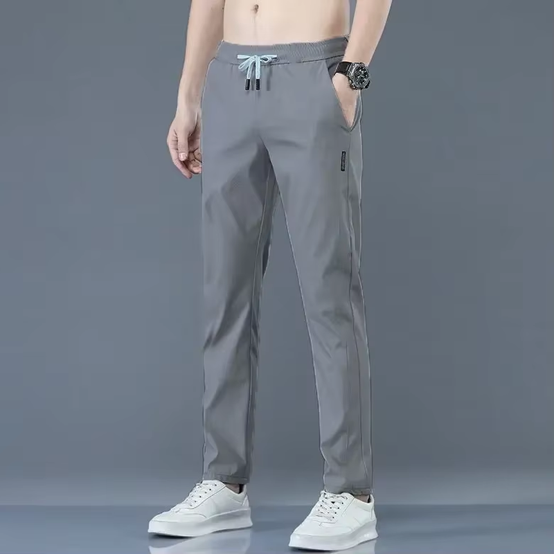HABO Dünne Sommer-Freizeithose für Herren – Trendige Hose aus Eisseide