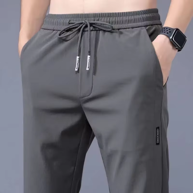 HABO Dünne Sommer-Freizeithose für Herren – Trendige Hose aus Eisseide