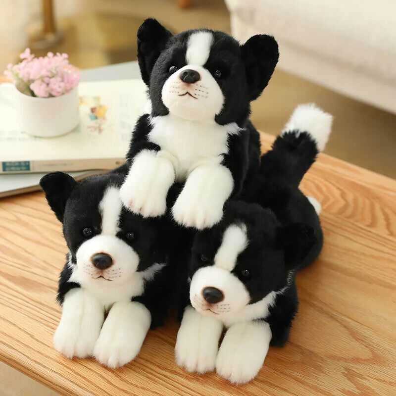 Border Collie Plüschhund - Realistische Wohndeko