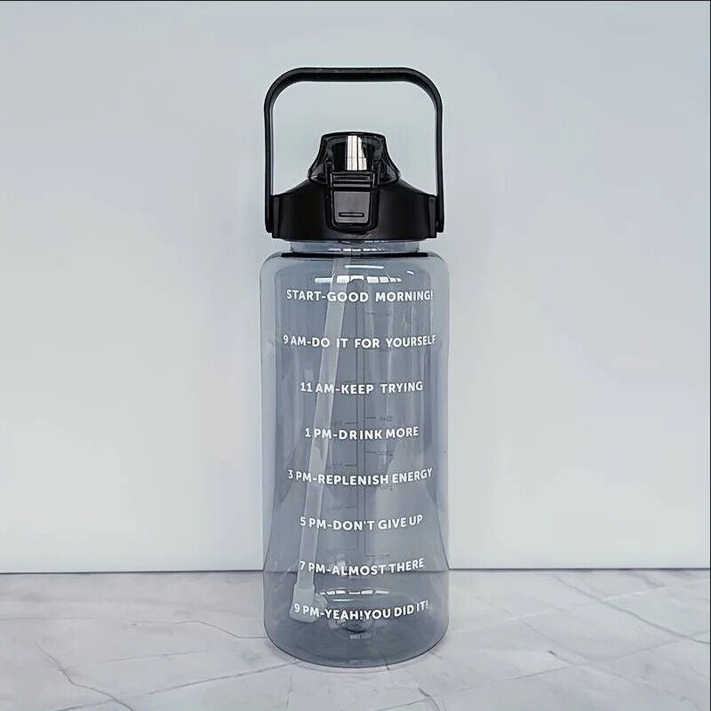 HABO Tragbare Wasserflasche mit Fassungsvermögen Zeitmarkierung Ideal für Reisen