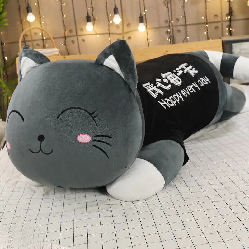 110 cm große Plüschkatze – Weiches Cartoon-Tierkissen als perfektes Geschenk