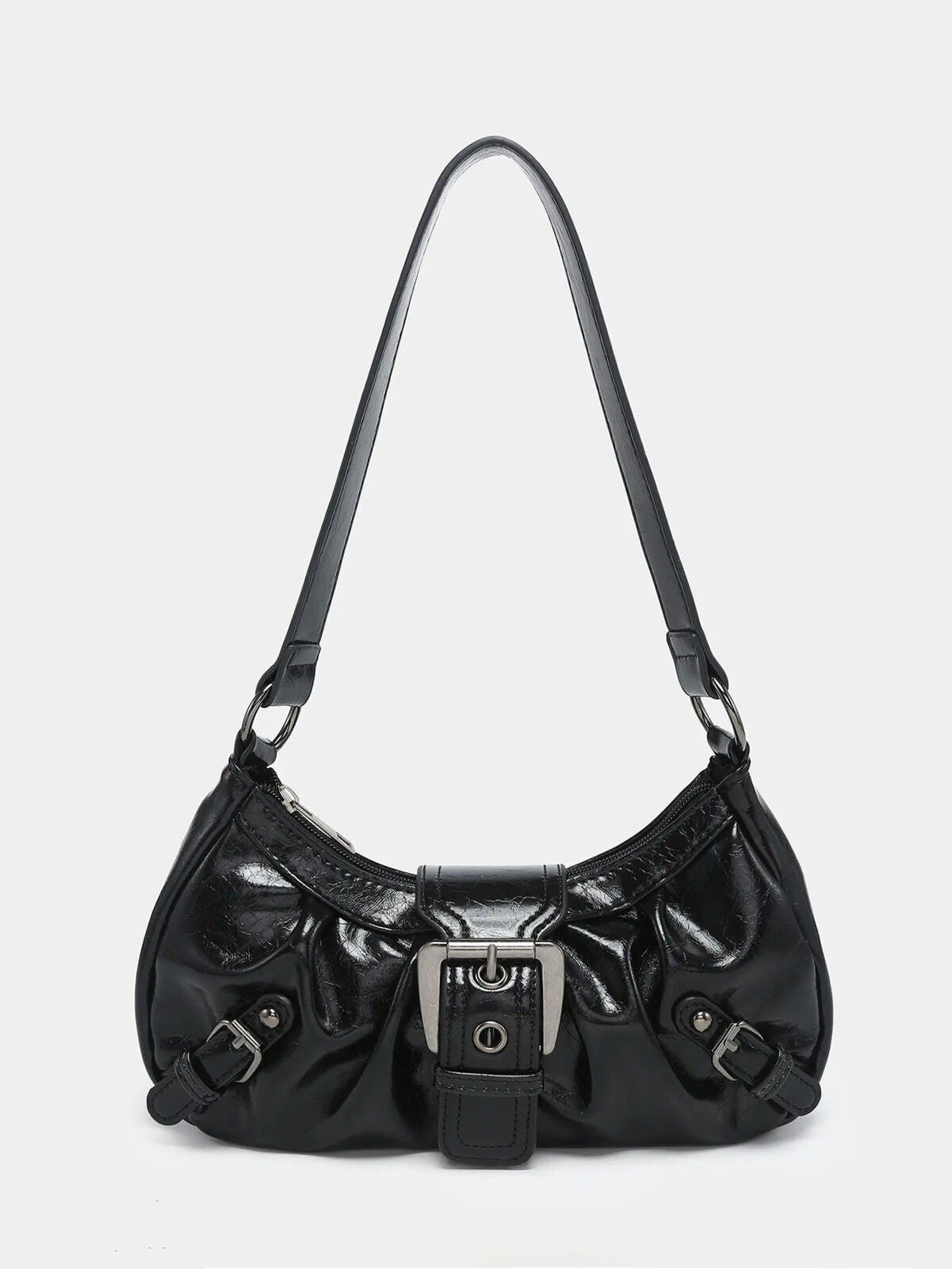 HABO Vintage Maillard Stil Handtasche Damen Kunstleder Schnalle Braun Retro Y2K