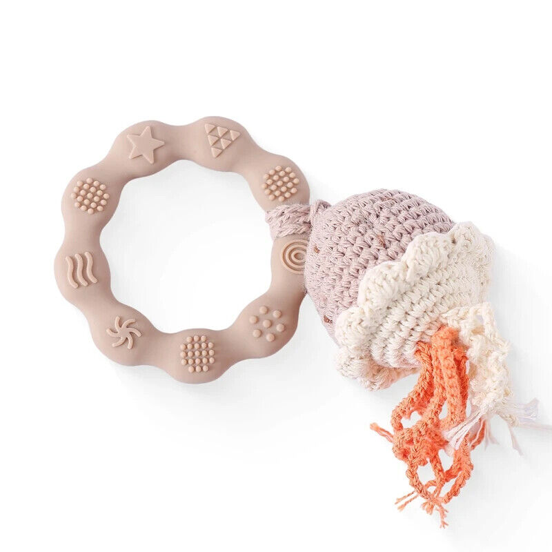 HABO Baby Häkel Tier Rassel Mit Ring Bär Teddy Hase Hund Spielzeug Kleinkind
