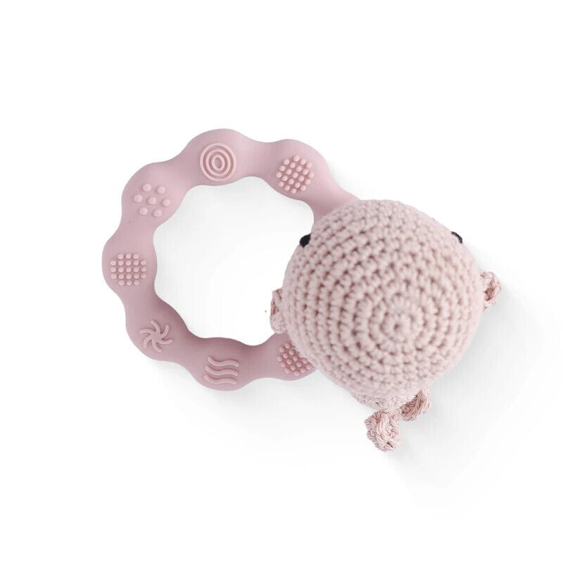 HABO Baby Häkel Tier Rassel Mit Ring Bär Teddy Hase Hund Spielzeug Kleinkind
