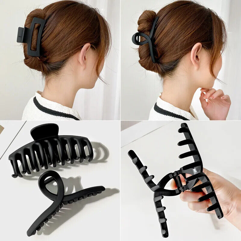 HABO Haar Klammer Elegant Schwarz Damen Business Haare Ästhetisch Kunststoff