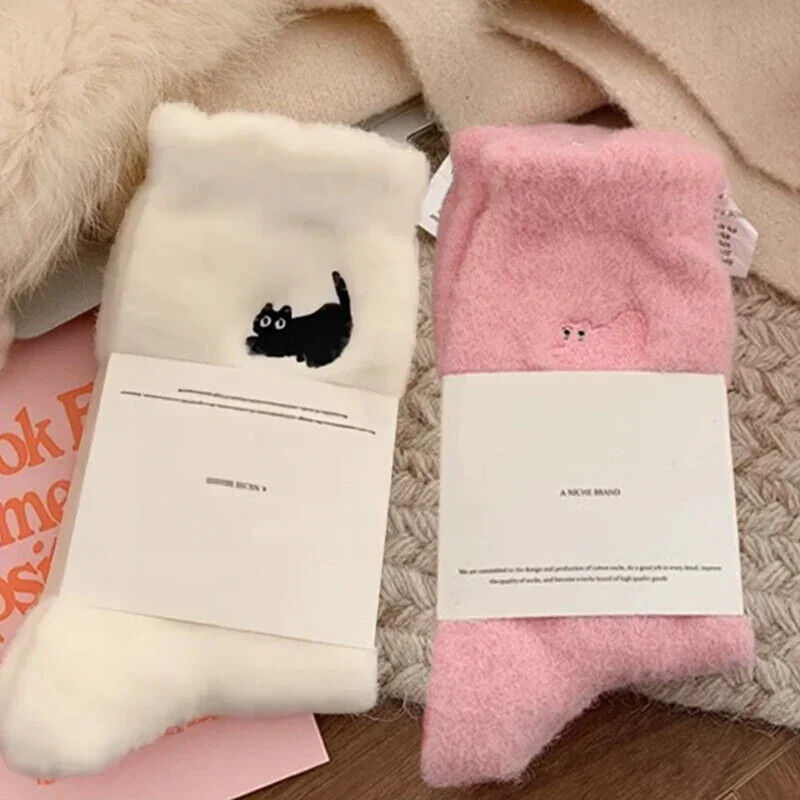 3 Paar Premium Katzen Socken Weiche Plüsch Socken sehr warm Winter flauschig