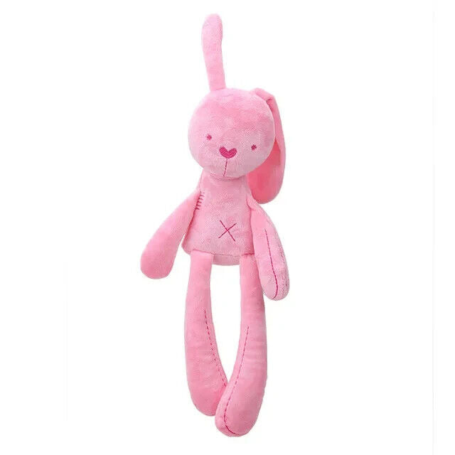 Kaninchen kuscheltier Plüschtier hase weiß Pink für Kinder zum Schlafen 42cm