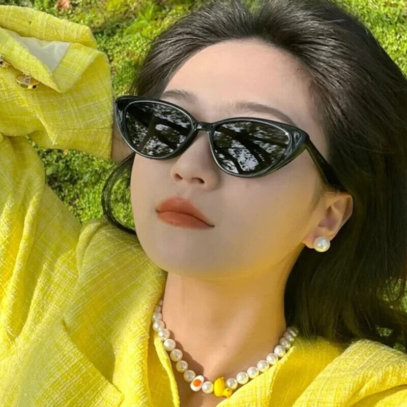HABO Vintage Cat Eye Frauen Sonnenbrille Stylish Damen Schwarz Braun 2024 Retro