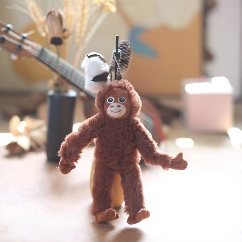 20Cm Gorilla Anhänger Plüsch Affe Orang-Utan Schlüssel Kuscheltier Geschenk