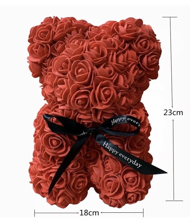 Rosen Teddybär Blumen / Valenstinstag Geschenk Freundin Freund Rot/Rosa/Blau/Wei