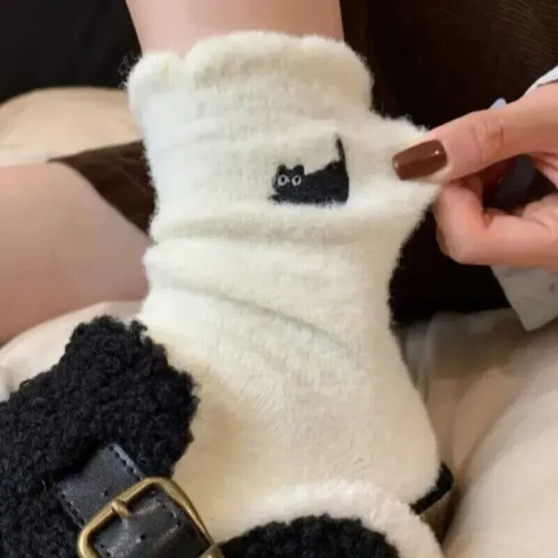 3 Paar Premium Katzen Socken Weiche Plüsch Socken sehr warm Winter flauschig
