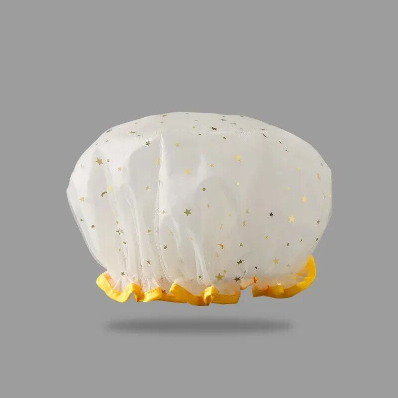 HABO Duschhaube Mit Sternen Niedlich Wasserdicht Doppelwandig Frauen Bad Dusche