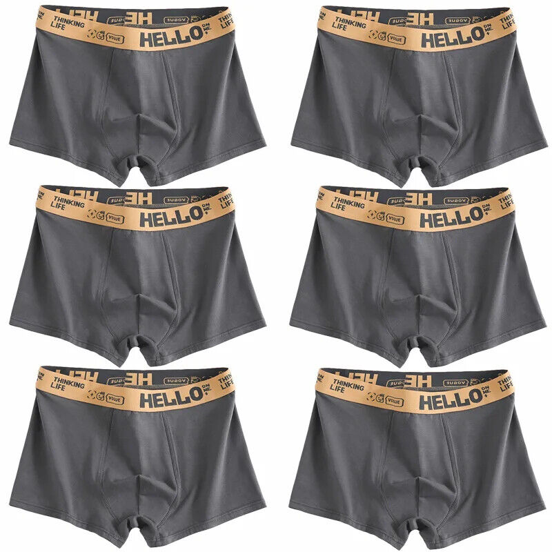 6 Stück Herren Unterwäsche Boxershorts Männer Baumwolle Unterhose Atmungsaktiv