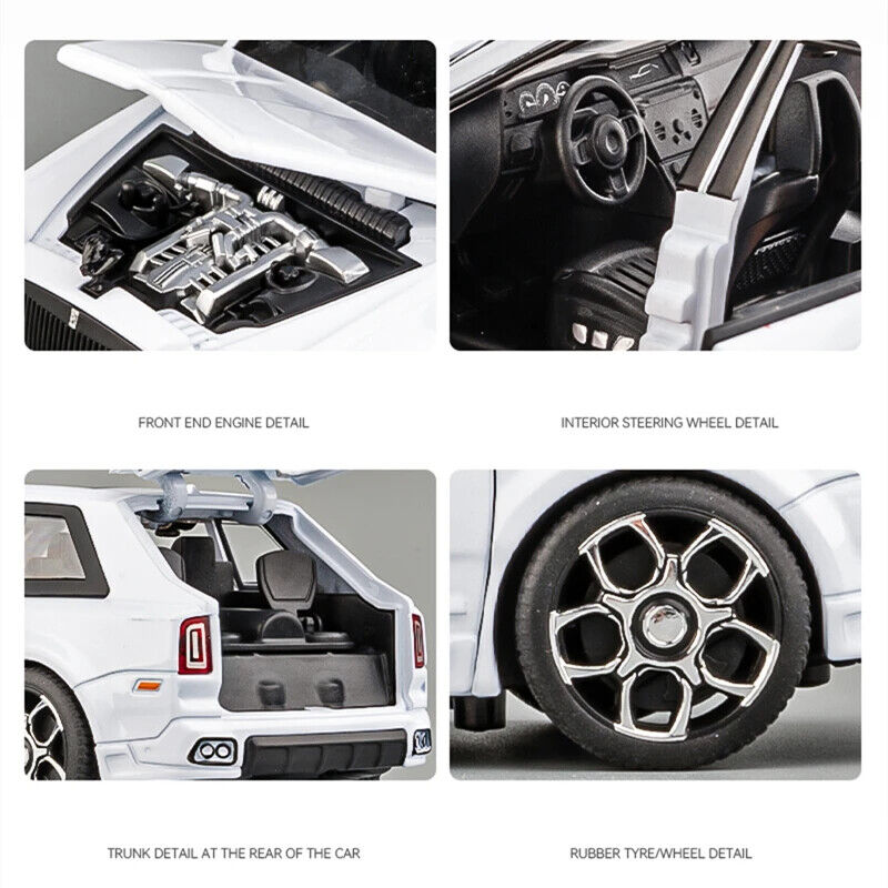 1:32 Rolls Royce SUV Cullinan Alliuminium Auto detailgetreu mit Licht und Sound